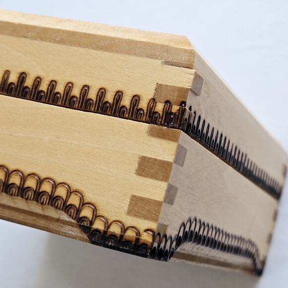 Vintage Wooden Trinket Box Varna Cathedral Handcarved Bohemian Keepsake Bulgaria - Picture 7 of 12